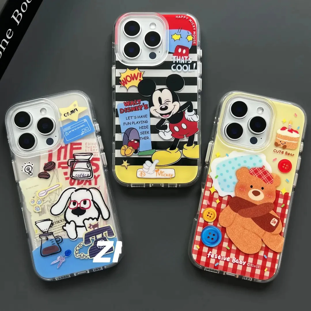 【16包按键】米奇高级感卡适用iPhone16promax手机壳苹果气囊15/14