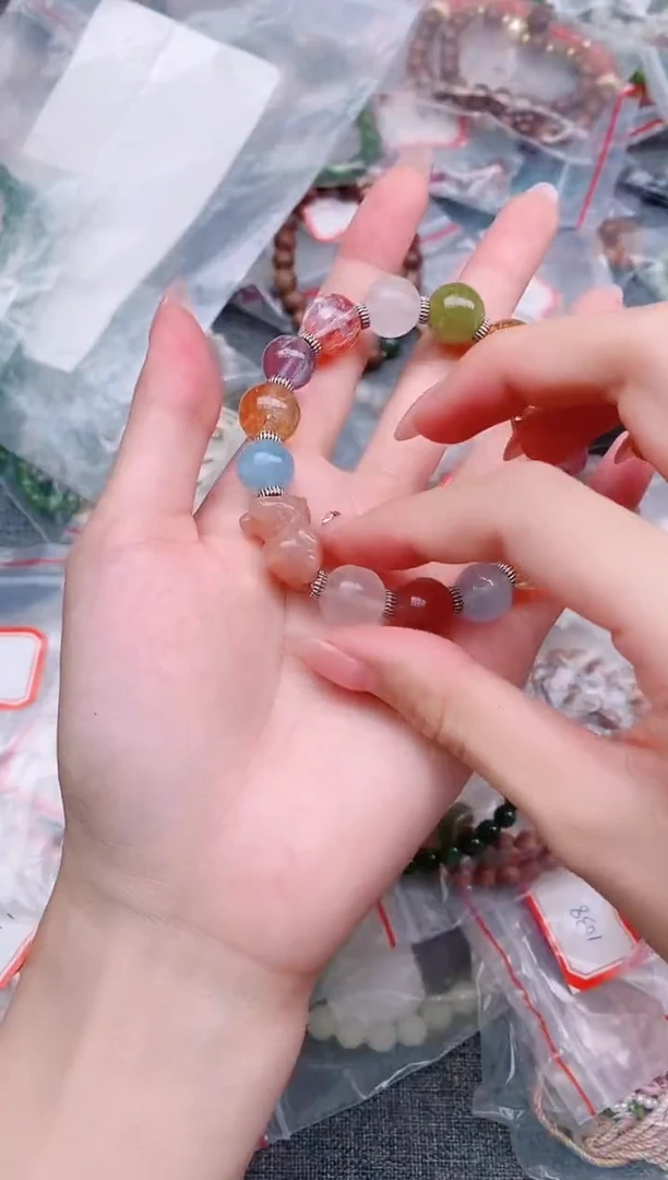 水晶手链未镶嵌多样性发拍一发一