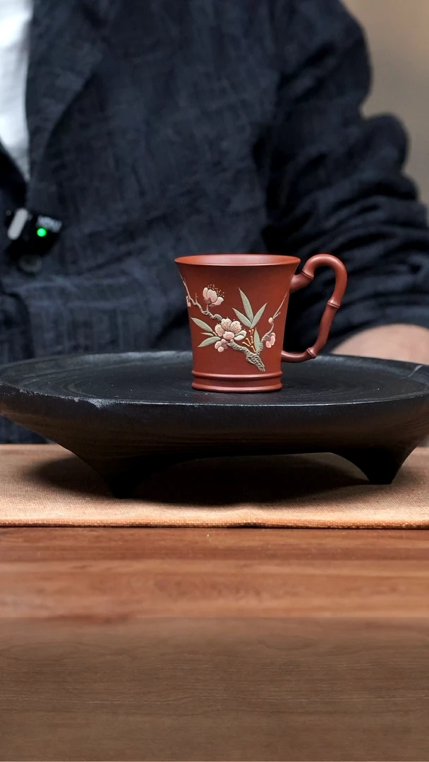 紫砂茶宠梅竹双清（大红袍）