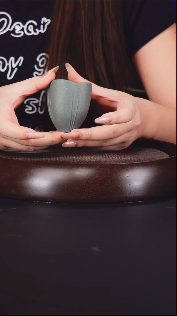 茶壶紫砂雪花绿主人杯62