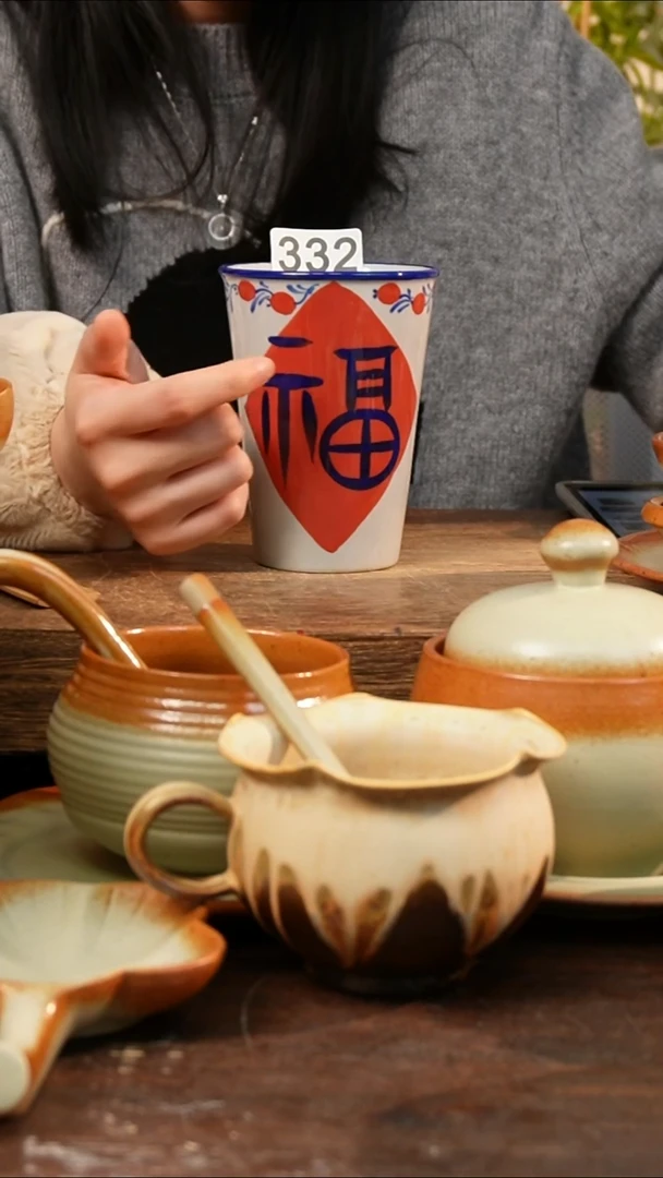 盘高颜值粗陶餐具限时抢购