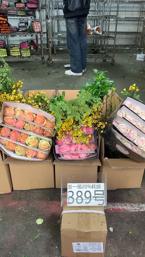 389号♥中通不指定随机颜色含20%耗损发一箱鲜花