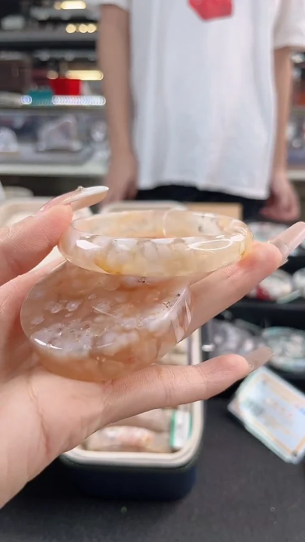 未镶嵌手镯石英质玉58圈口 （赠品镯心）39634