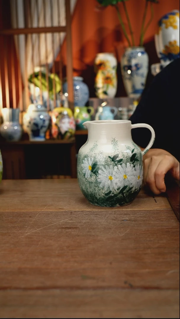 瓷片【简家甄选】景德镇设计师釉下手绘陶瓷餐具
