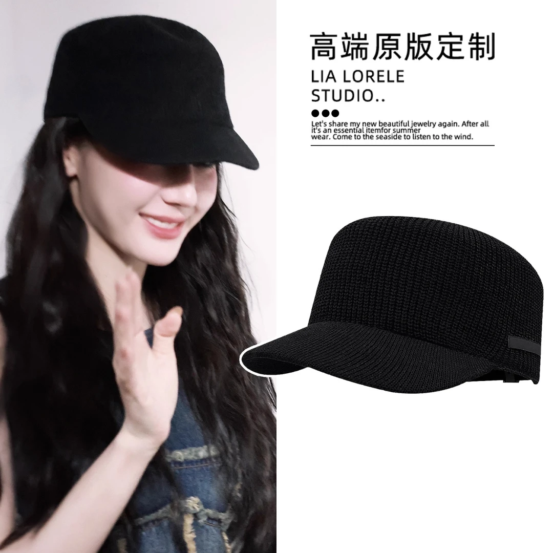 迪丽热巴同款马术帽复古高品质新款气质显脸小复古脸小女款鸭舌帽