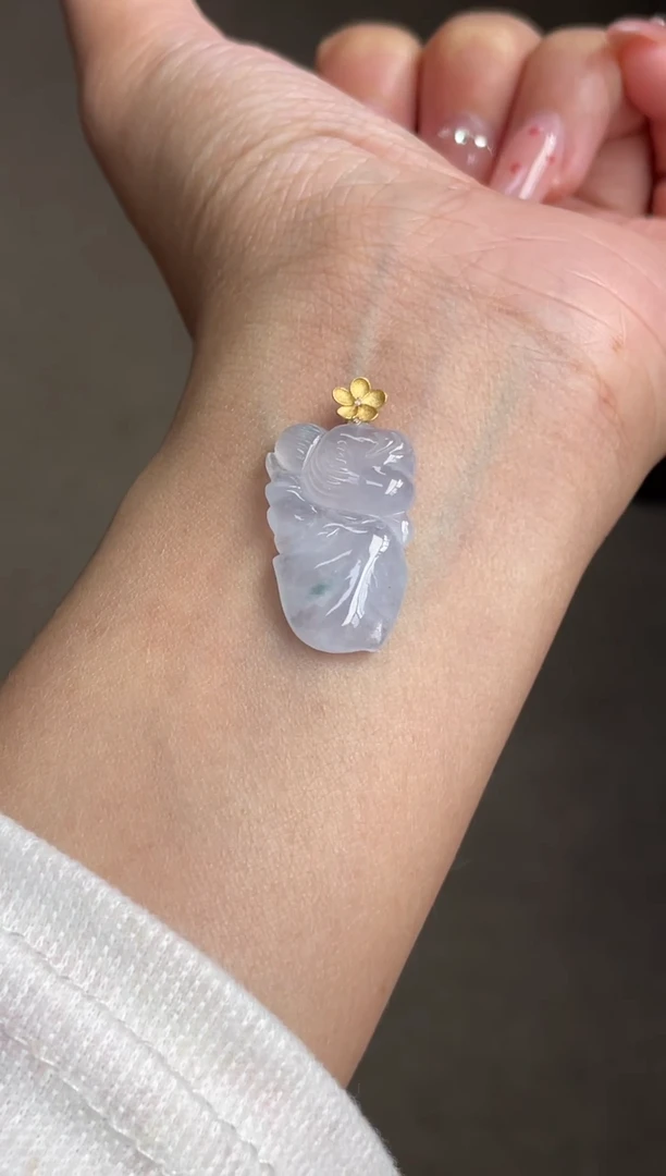 颈饰18K金镶嵌翡翠(42号链接)纯天然A货缅甸翡翠