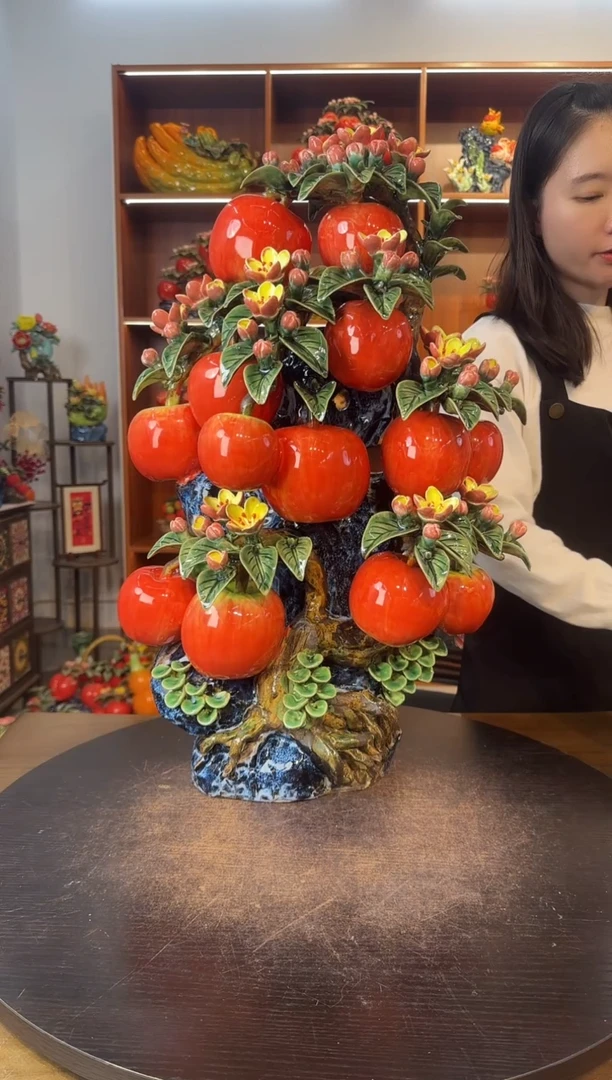 陶瓷63公分高苹果树