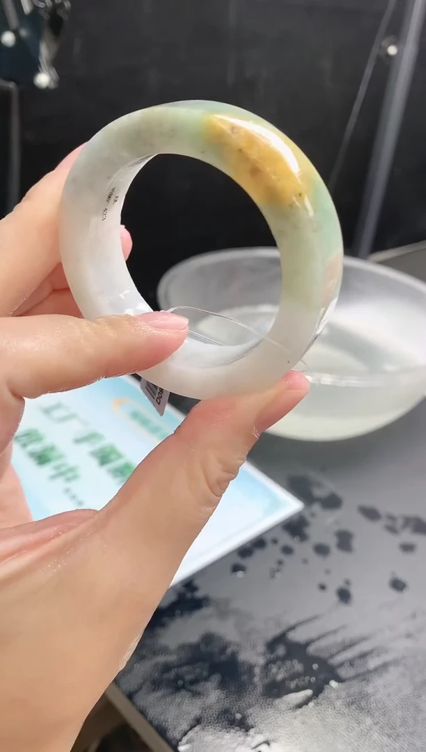 【闪购商品】定制翡翠手镯未镶嵌16 47-49正