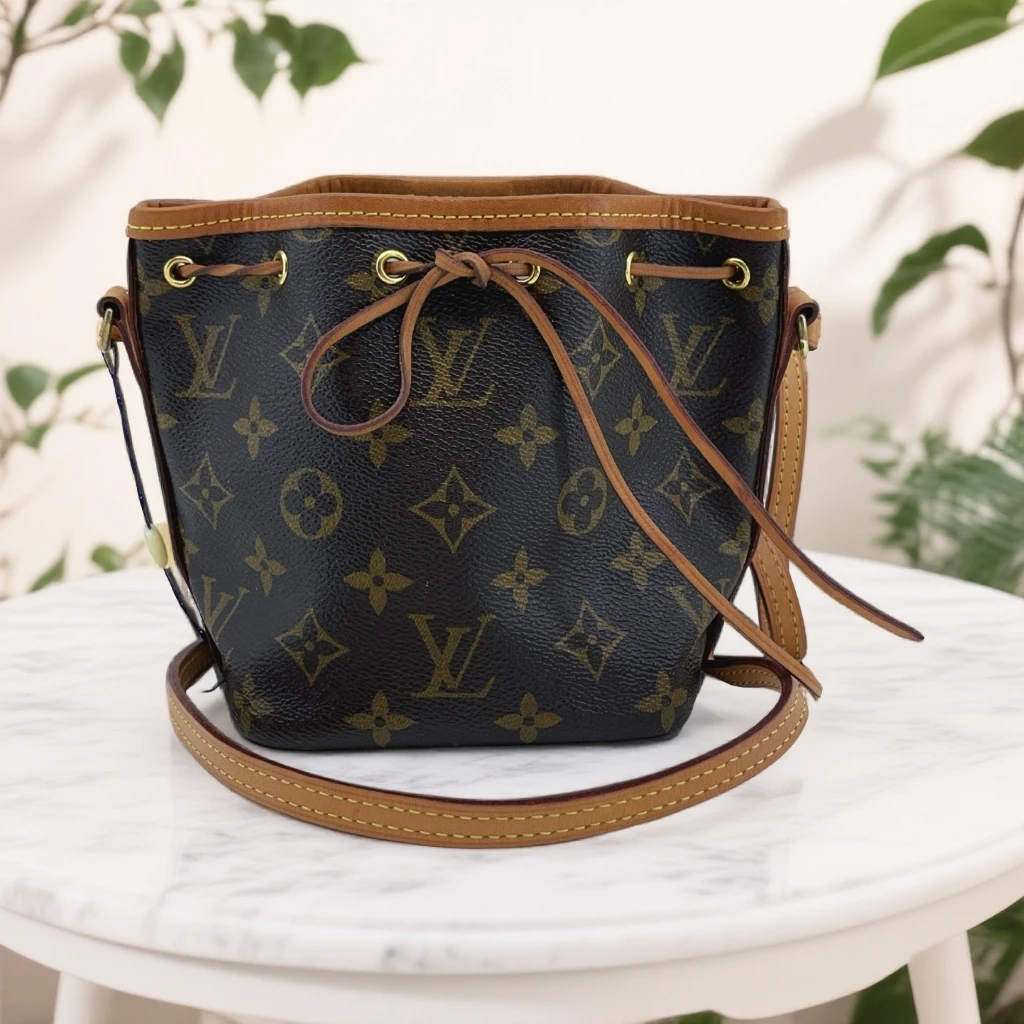 95新 LouisVuitton/路易威登  老花nano水桶  1758 8604