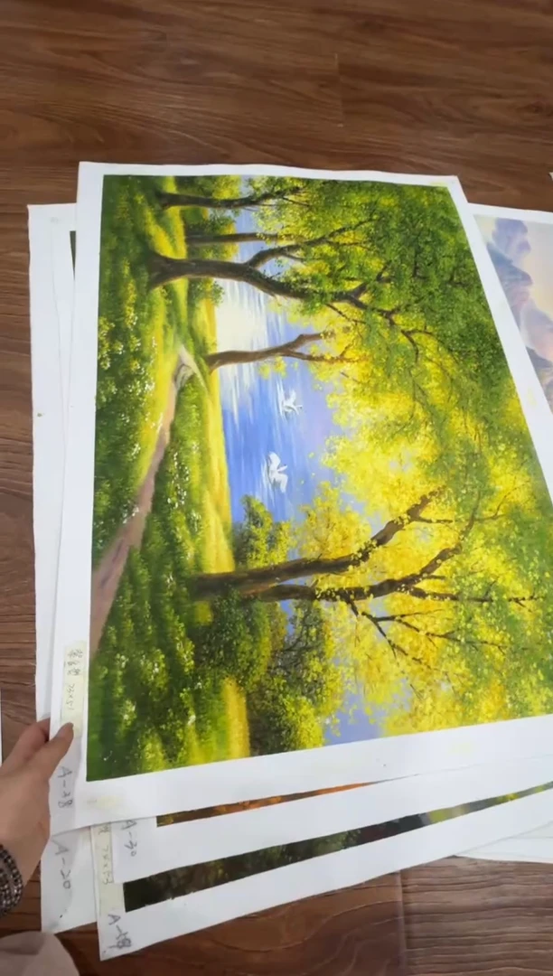 油画【新品特价】朝鲜画家原创手绘油画作品