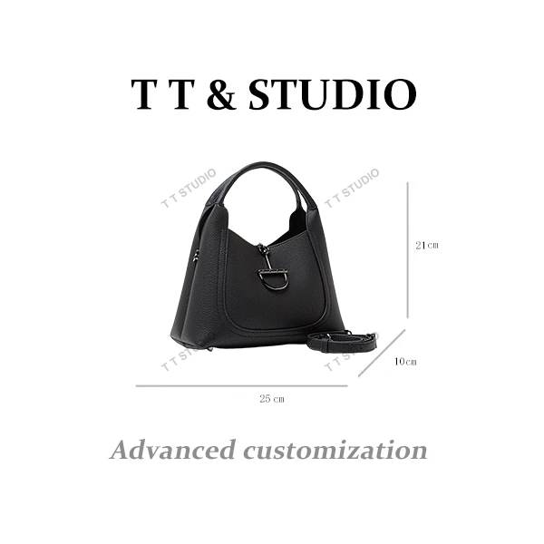 【TT Studio】QYX-81540-黑色 RAIN.CUN时尚简约腋下斜跨轻奢女包
