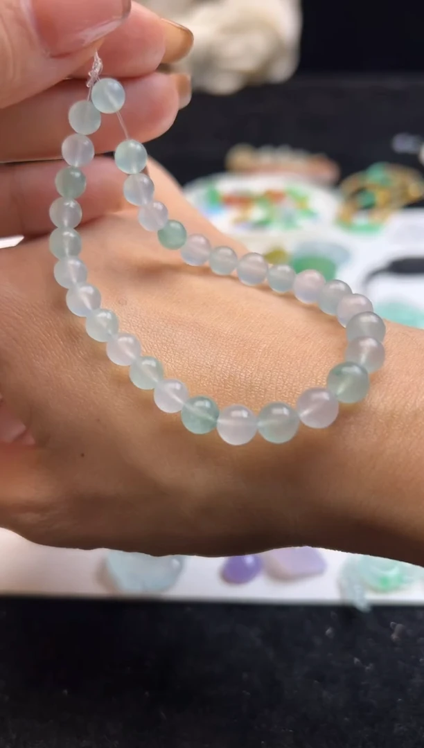 未镶嵌定制翡翠【强推】冰晴手串18000+900-xsz028