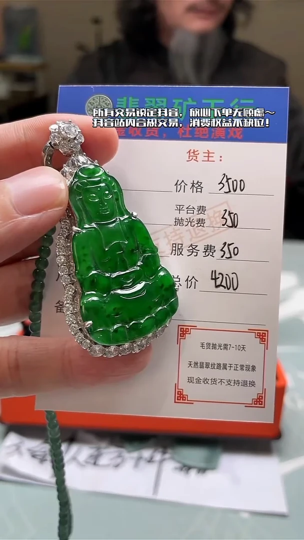 颈饰银S925镶嵌翡翠龙*净货