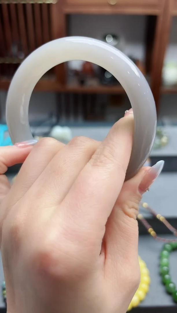 【闪购商品】和田玉手镯未镶嵌和田玉烟紫手镯59+*1 YR