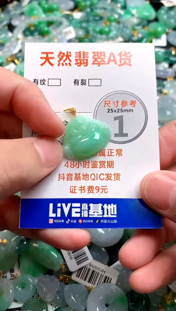 颈饰18K金镶嵌翡翠13006283