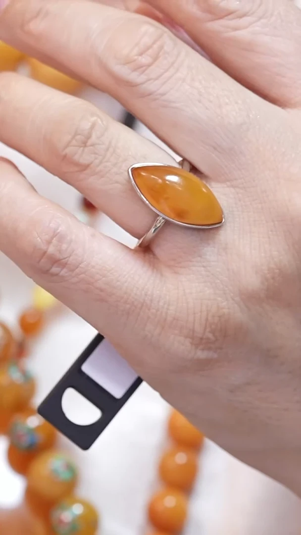 蜜蜡颈饰银S925镶嵌7530天然蜜蜡珠宝奇石云端妖孽全部保真