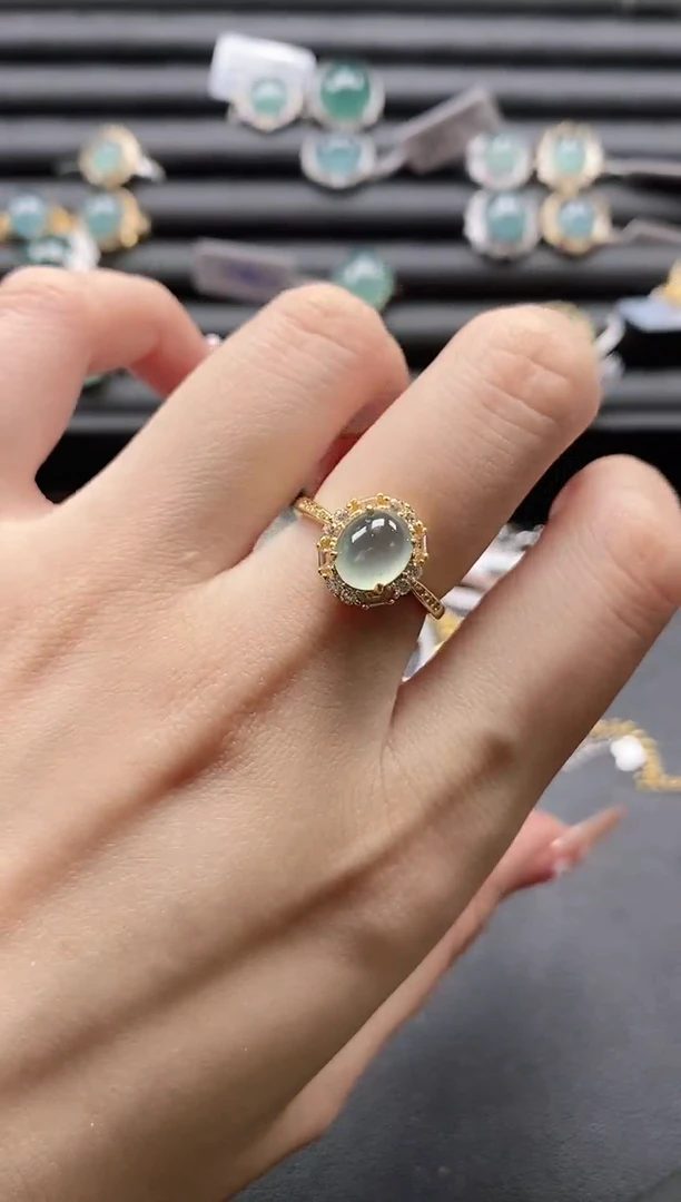 【闪购商品】翡翠戒指银S925镶嵌1111