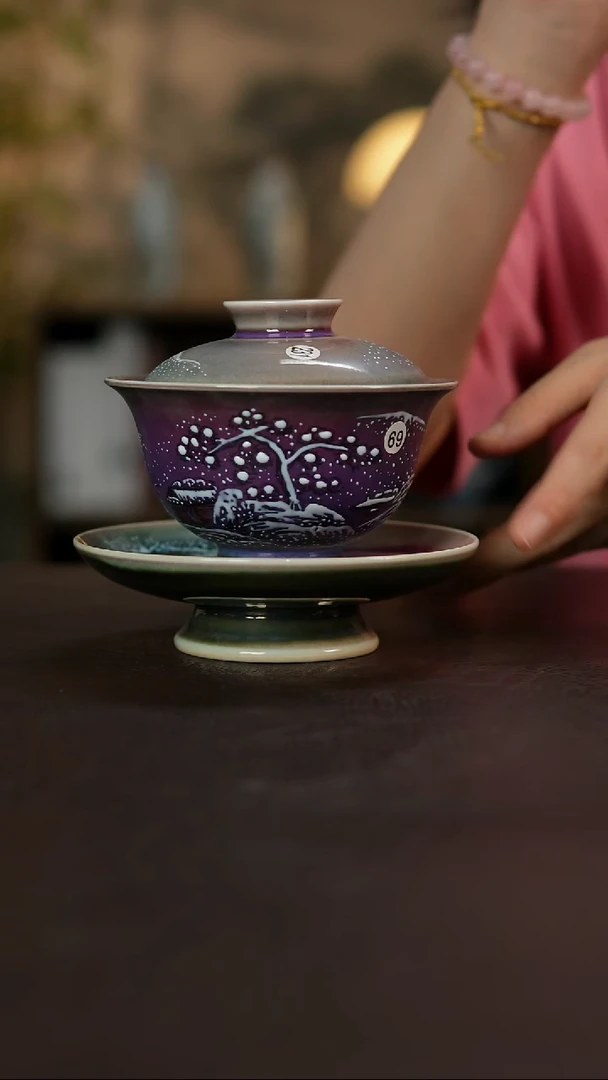 杯景德镇陶瓷杯碗柴烧多人