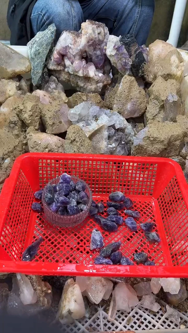 未镶嵌大型摆件（非配饰）水晶紫水晶碎石 500g+碗
