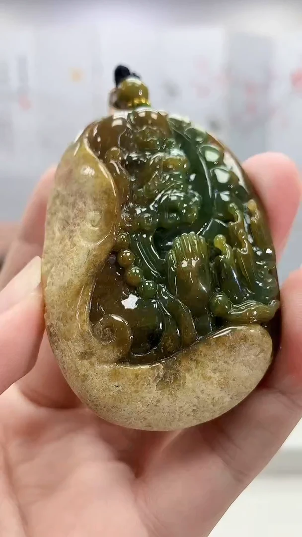 定制翡翠未镶嵌5028bb-毛货挂件108