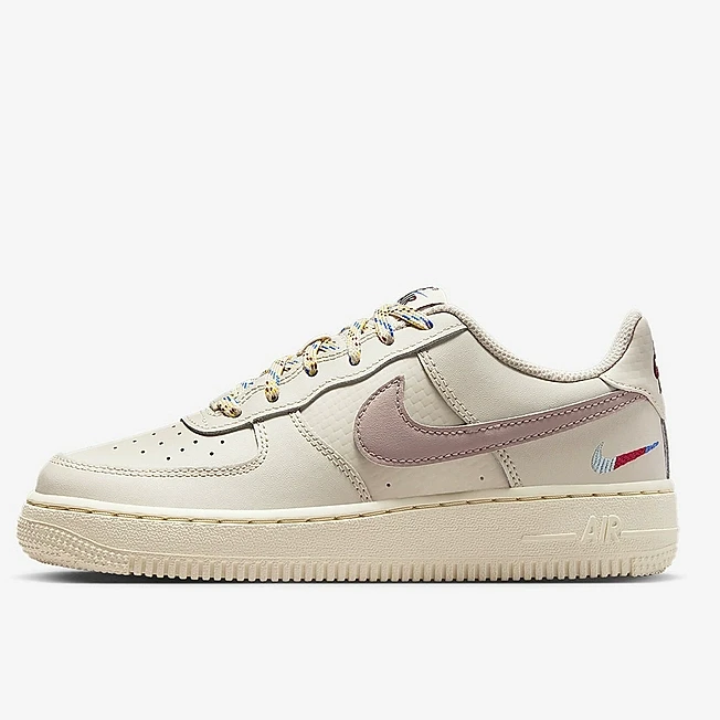 Nike耐克女子低帮GS麦芽色空军一号AF1 板鞋休闲鞋HQ1907-100