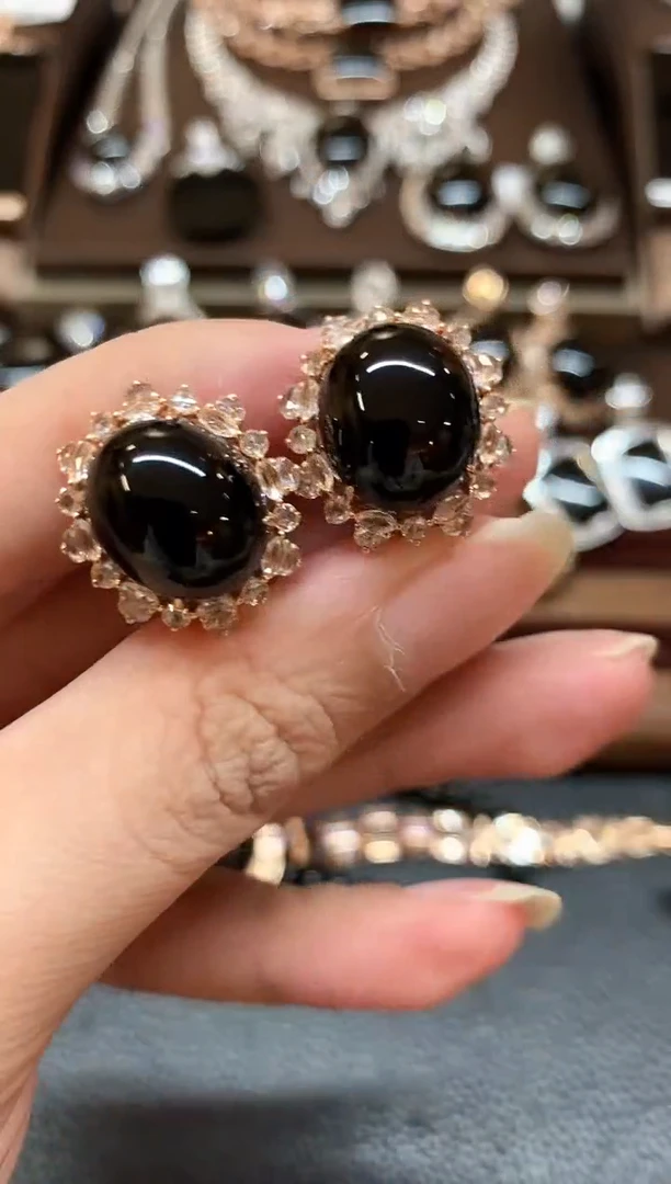 18K金镶嵌翡翠耳饰菲**妃n278不退换