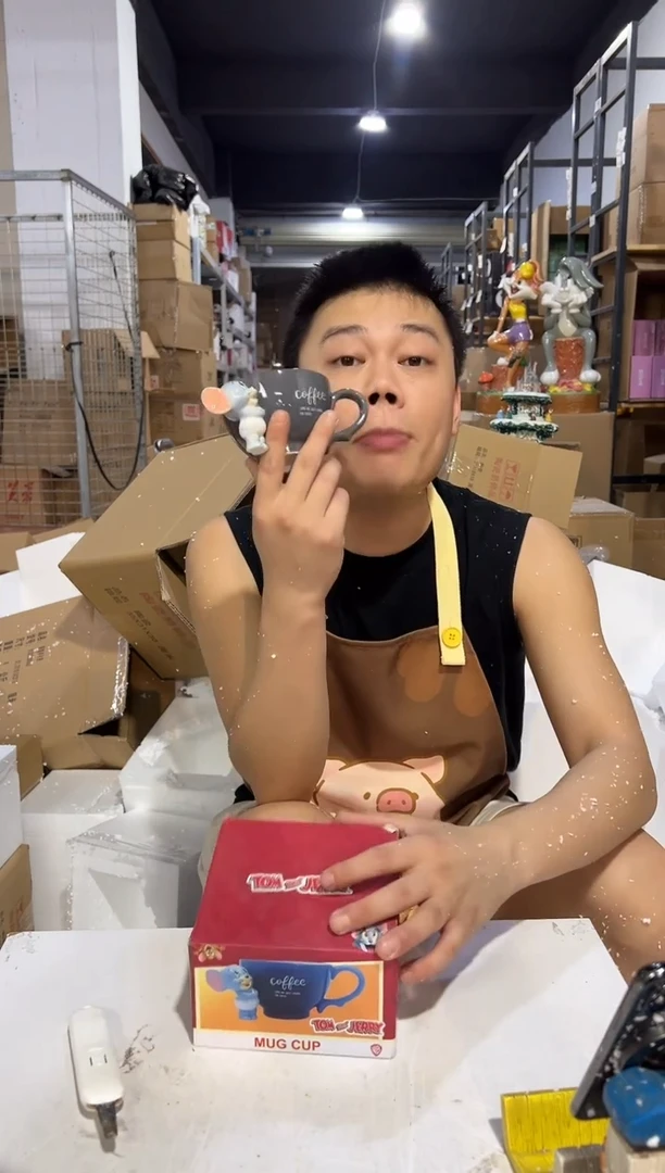 瓷片原盒立体泰菲咖啡杯