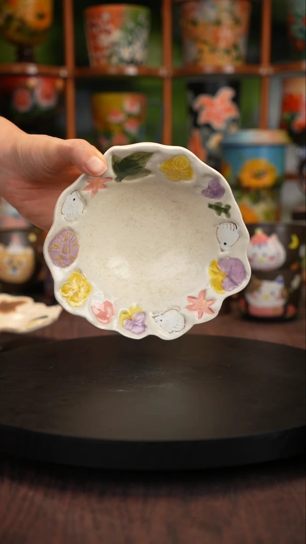 釉下手绘陶瓷饭碗
