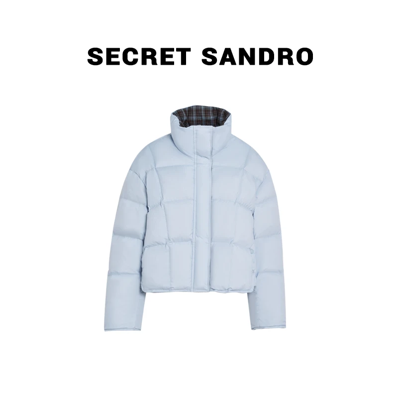【格子控】Secret Sandro 楚楚 羽绒服 R85221267C
