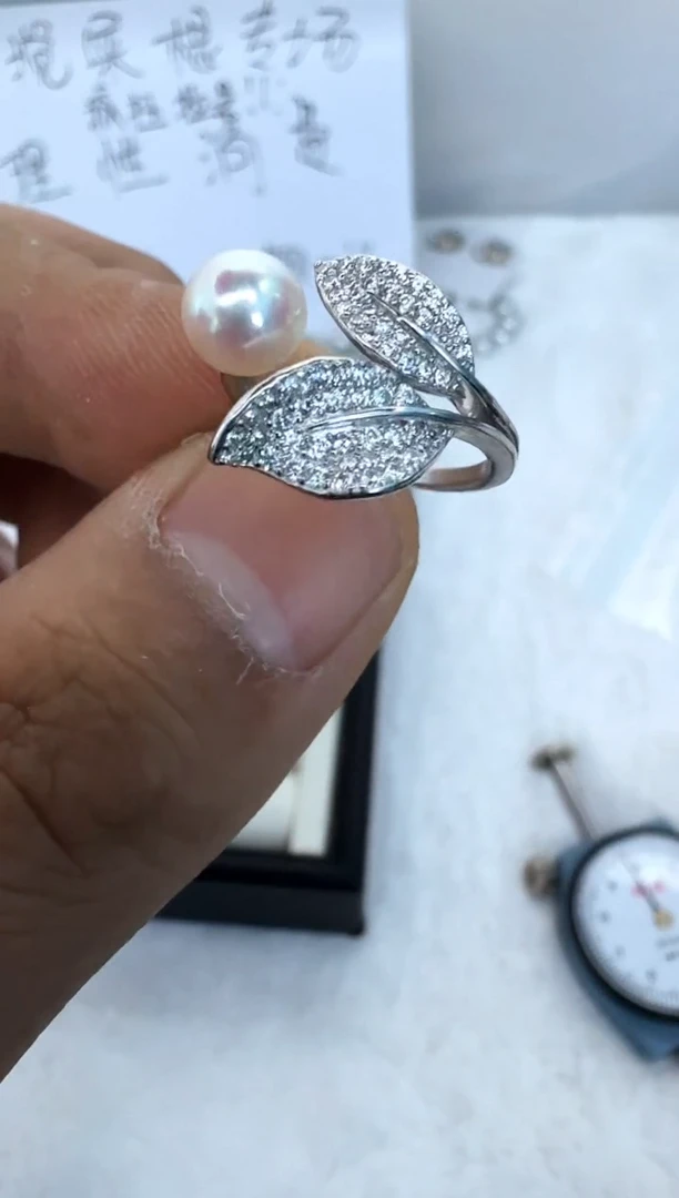 【闪购商品】海水珍珠戒指银S925镶嵌戒指