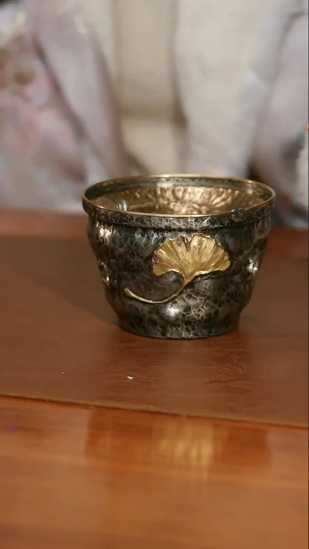 RHT锡制银杏叶建水1