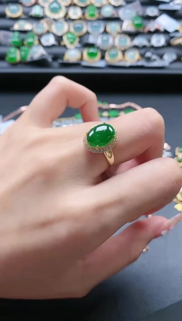 【闪购商品】翡翠戒指银S925镶嵌515141