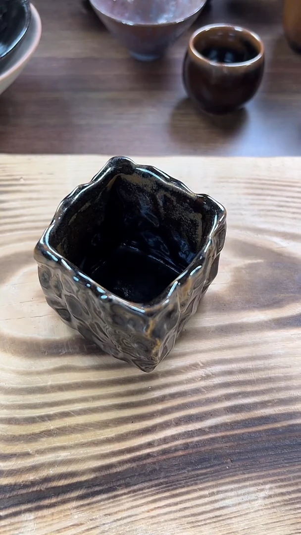 瑕疵小方杯原矿釉