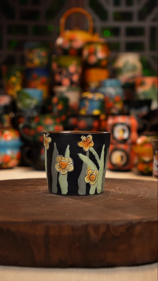油画   釉下彩  杯子