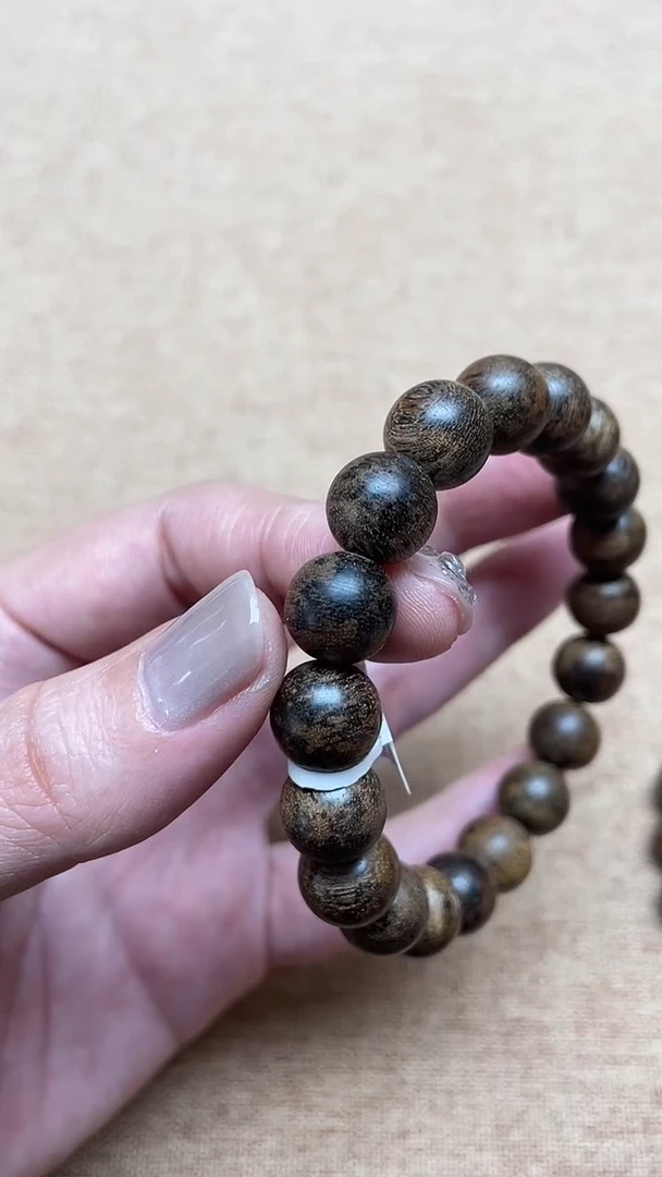 沉香手串文莱黑棋1.1圆珠单圈多样性发其一