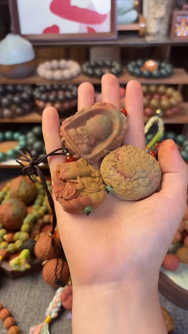 泥塑甜橙鳄梨桂花敦煌香牌三个