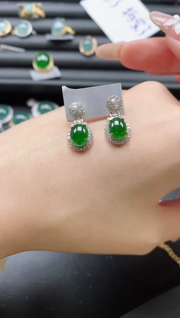 【闪购商品】翡翠戒指银S925镶嵌5115-2