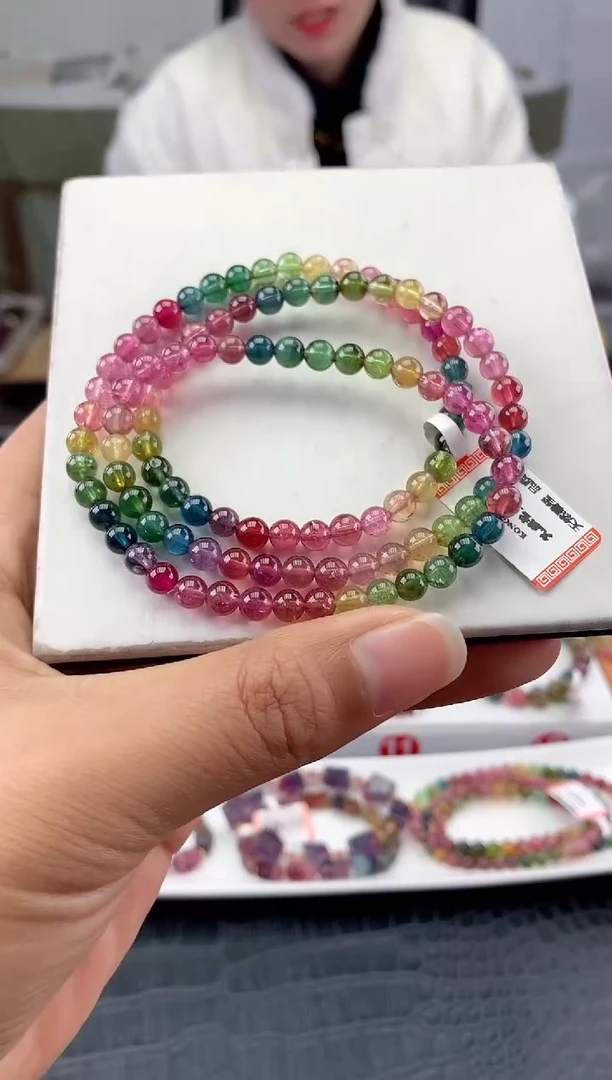 未镶嵌手串碧玺多样性发一条