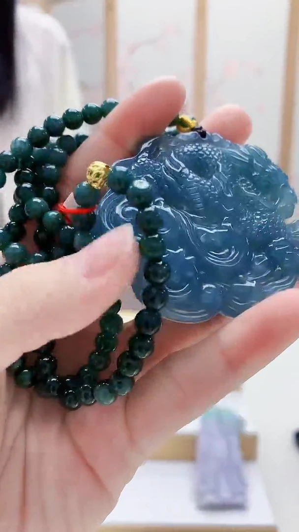 未镶嵌定制翡翠4812lr-毛货挂件赠珠链11