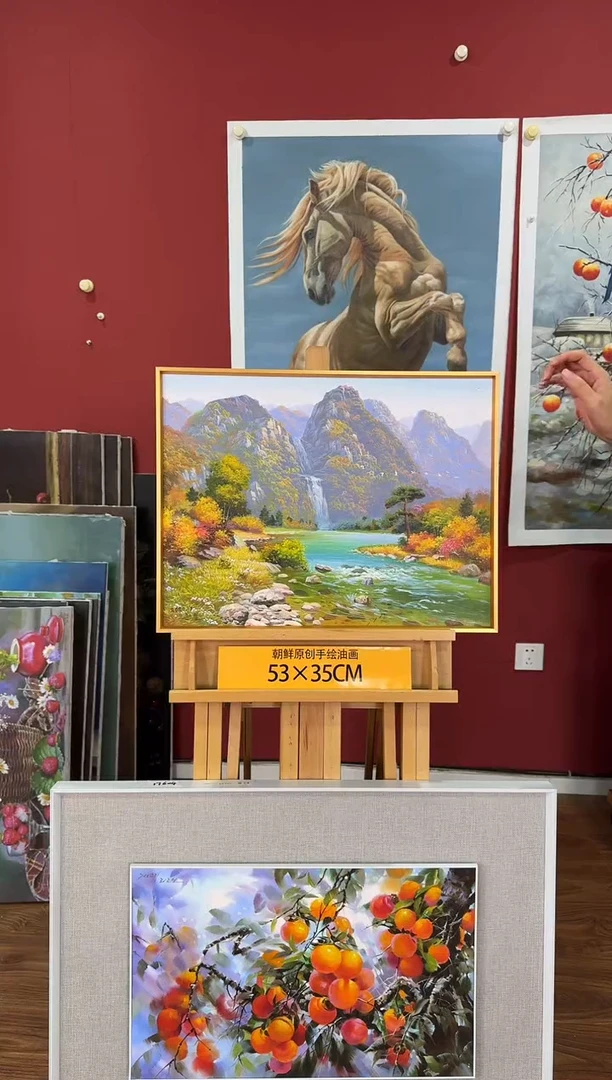 油画【2号】朝鲜原创手绘孤品油画