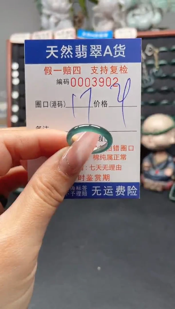 未镶嵌戒指翡翠17*3902