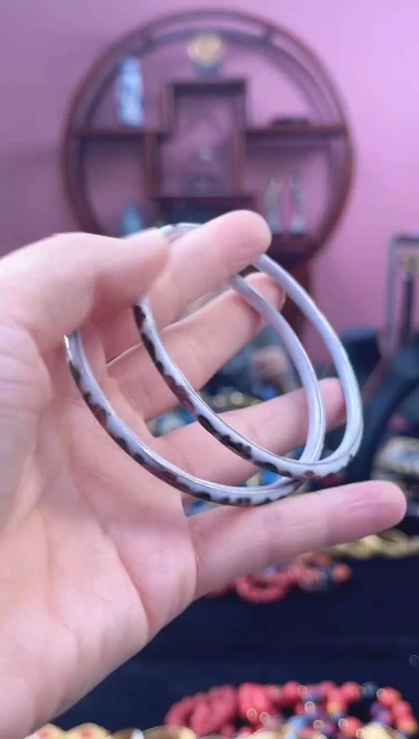 非遗 景泰蓝叮当镯 白色