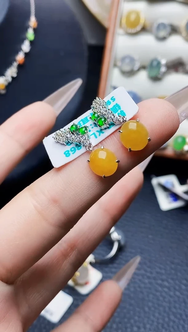 银S925镶嵌戒指翡翠7517