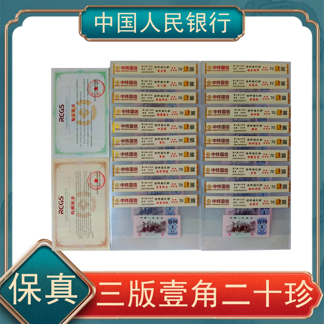 壹角特种暗记钞二十珍 补号随机不指定第三套人民币