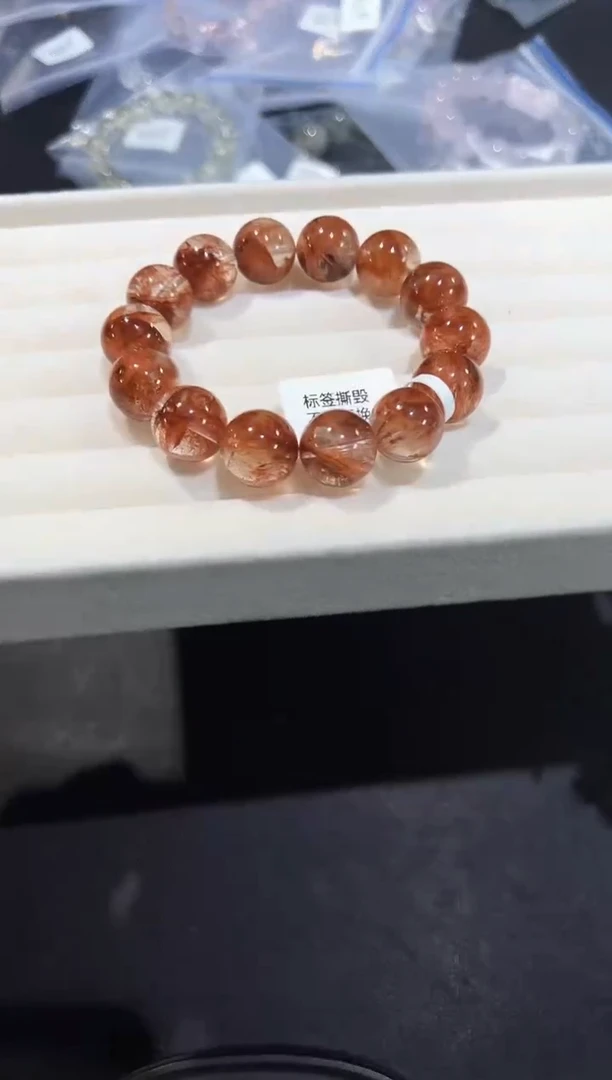 未镶嵌手串水晶85q多样性发其一【1条】默认微瑕15mm