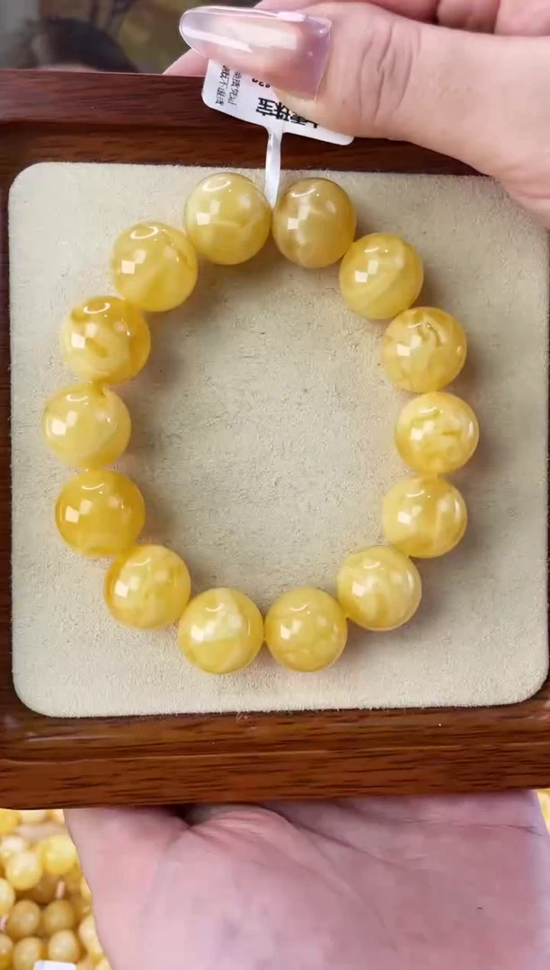 未镶嵌蜜蜡裸石手串