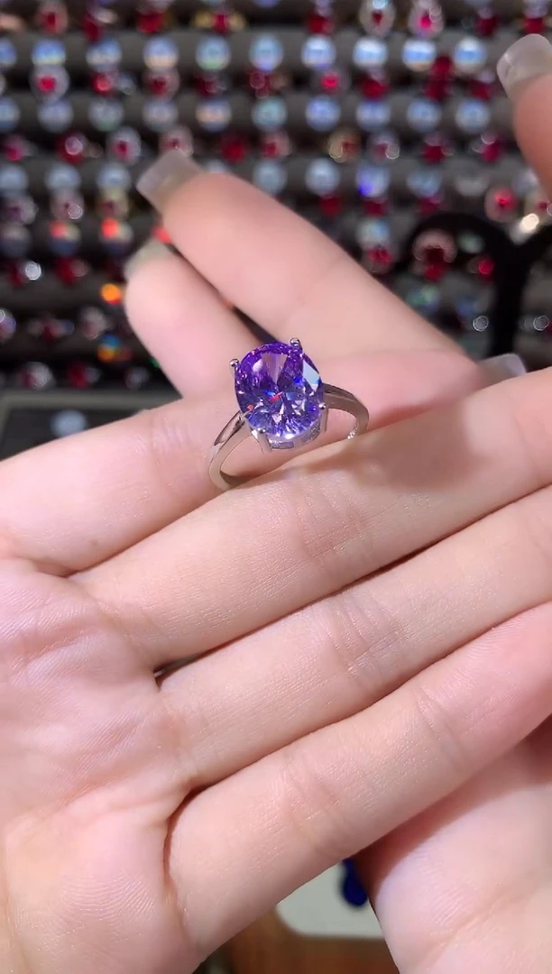 银S925镶嵌戒指碧玺911白