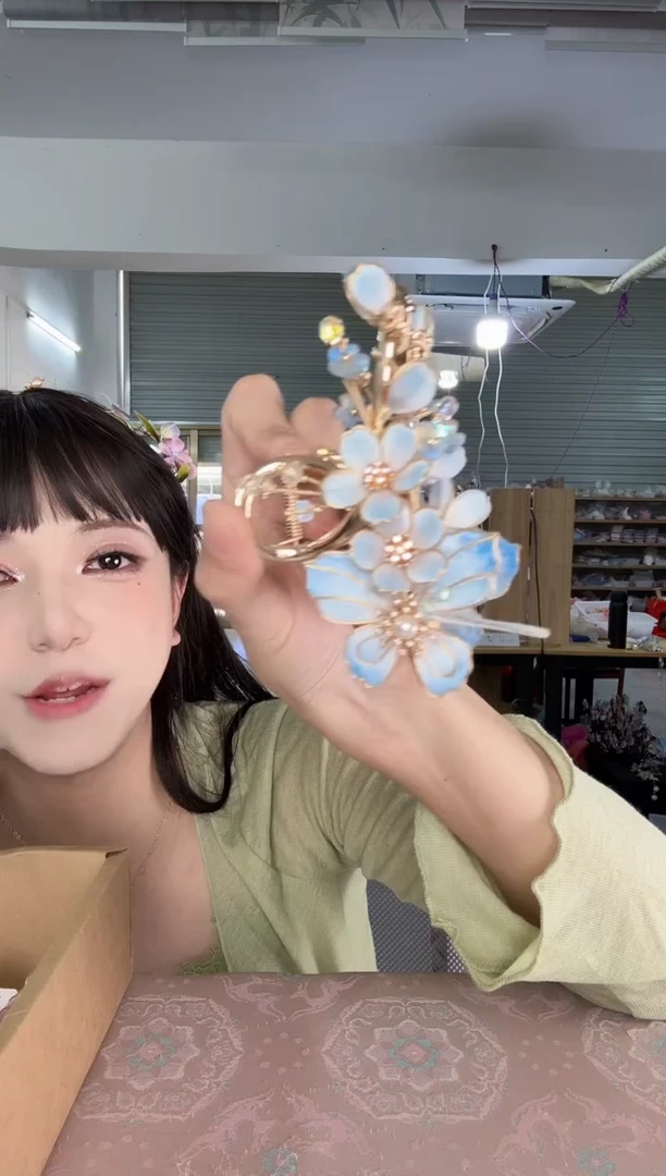 合金无860 瑕疵非遗绒花抓夹