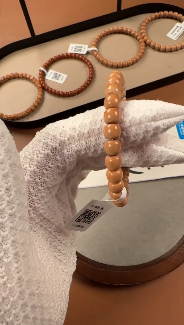 手串橄榄核7.0mm清水核核尖单圈手串，高油高密，三花款