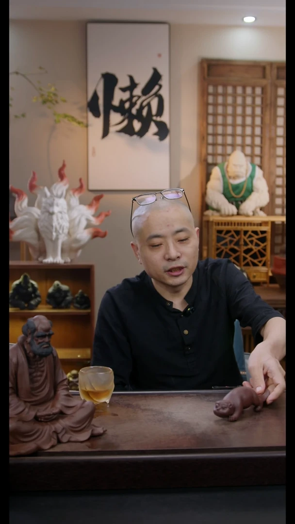 紫砂茶宠紫砂水塔猫